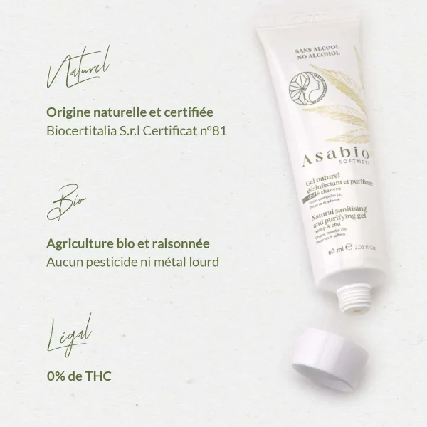 Asabio Gel naturel désinfectant et purifiant – Image 2