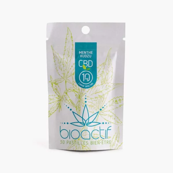 Bioactif Pastilles biologiques de CBD (30 x 10mg) - Menthe Kudzu