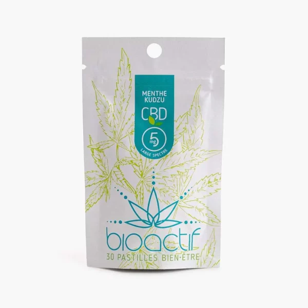 Bioactif Pastilles biologiques de CBD (30 x 5mg) - Menthe Kudzu