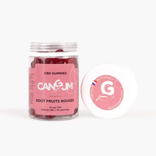 Cangum Bonbons au CBD Fruits Rouges