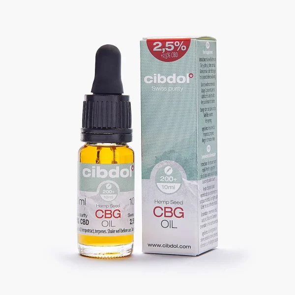 Cibdol Huile de CBG:CBD - CBG 2,5 % & CBD 2,5 %