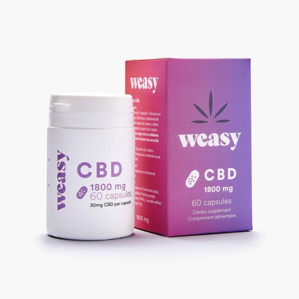 Weasy Capsules de CBD 30mg - 60 capsules