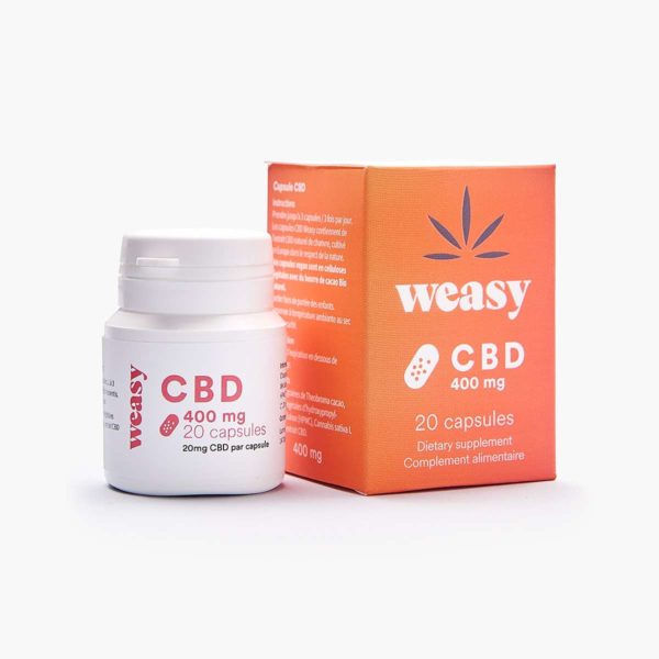 Weasy Capsules de CBD 20mg - 20 capsules (400mg de CBD)