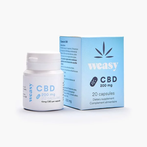 Weasy Capsules de CBD 10mg - 20 capsules (200mg de CBD)