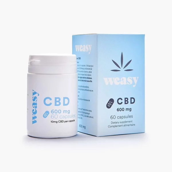 Weasy Capsules de CBD 10mg - 60 capsules (600mg de CBD)